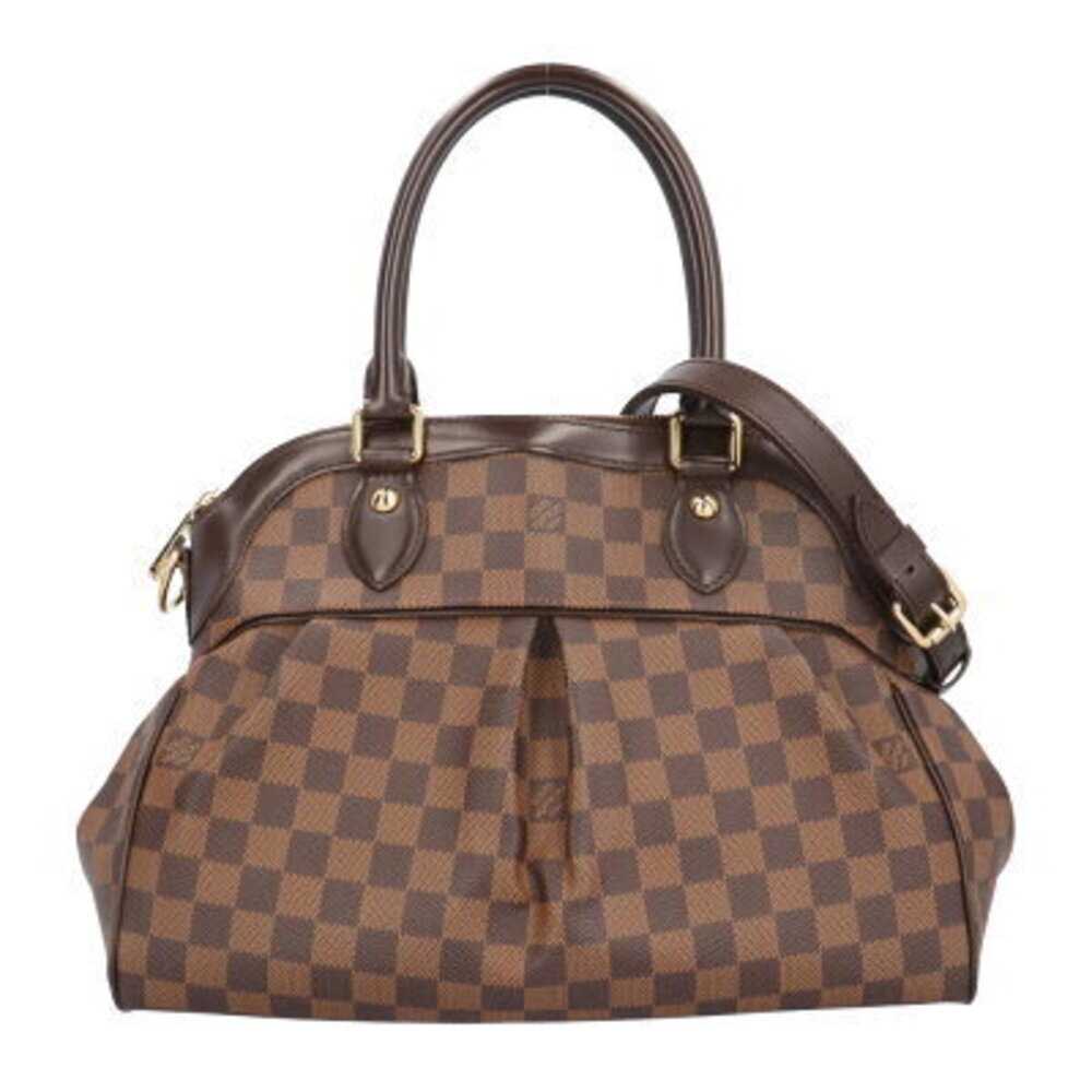 Louis Vuitton Trevi Damier Shoulder Bag Canvas Brown